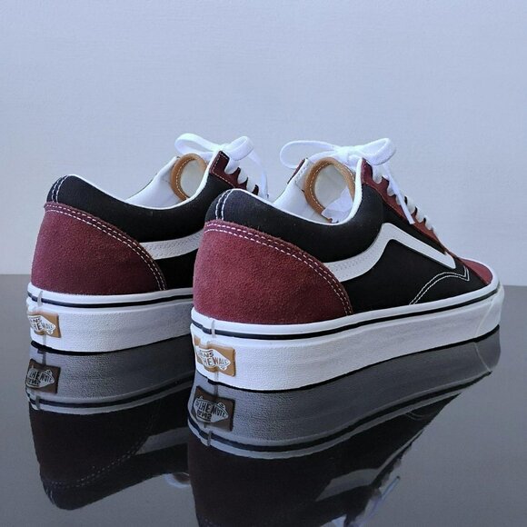 Vans Men's Old Skool Color Block Sneaker in Nice Color Combo Black / Brown - Picture 6 of 12